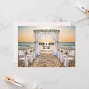 Tarjeta Boda de playa Guardar la fecha