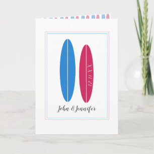 Tarjeta boda de Surfboard / felicitaciones por aniversario