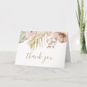 Tarjeta Boda de terracota floral tropical boho y palma
