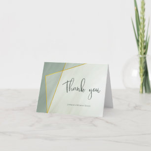 Tarjeta boda de tipografía geométrica de jade gris
