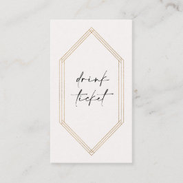 Tarjeta Boda de token de barra de boletos de bebid