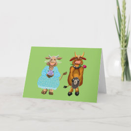 Tarjeta Boda de vaca y toro