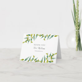 Tarjeta Boda de vegetación de los jardines rurales Gracias