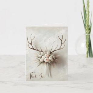 Tarjeta Boda Deer Antlers Gracias