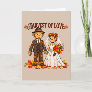 Tarjeta Boda del Espantapájaros de la Cosecha de Amor