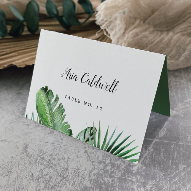 Tarjeta Boda del lugar de la Palm Tropical Salvaje (Subido por el creador)