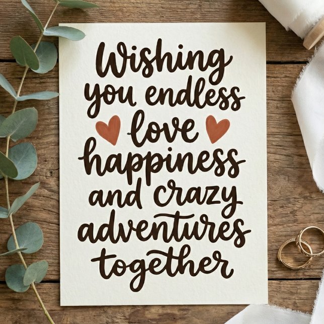 Tarjeta Boda Deseándote Amor Felicidad sin fin eco (Subido por el creador)