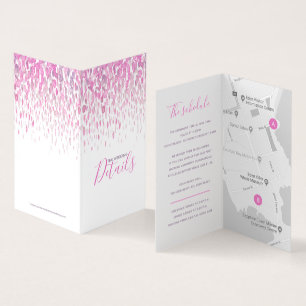 Tarjeta Boda detalles mapa de la programación color gris p