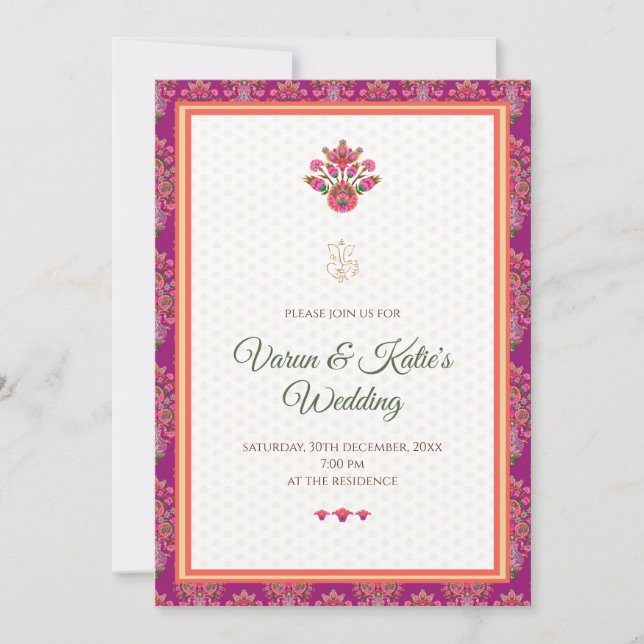 Tarjeta Boda Digital Desi e invitación a la boda i (Anverso)