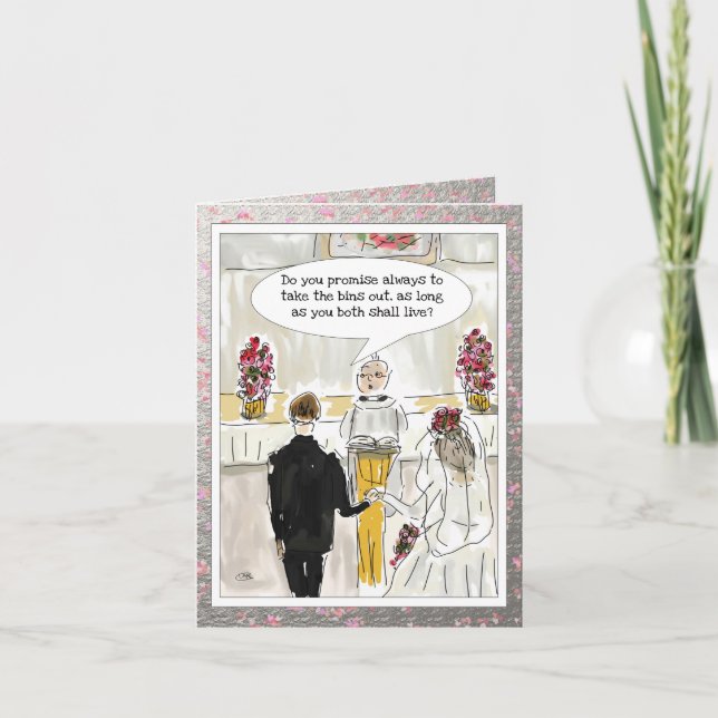 Tarjeta Boda divertida (Anverso)