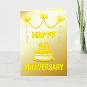 Tarjeta Boda Dorado Anniversay