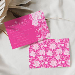 Tarjeta Boda en el jardín de flores chinas de color rosa c