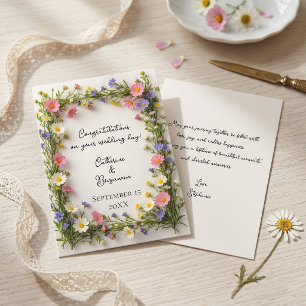 Tarjeta Boda en el Jardín de Flores Silvestres de Primaver