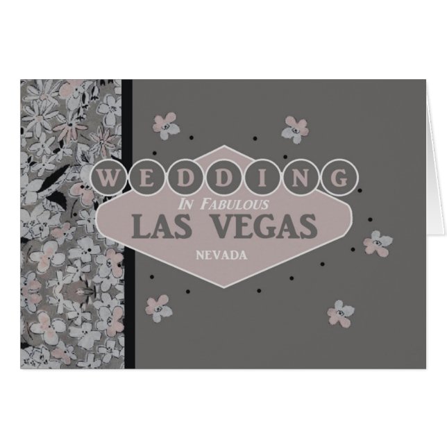 Tarjeta boda En Las Vegas (Anverso (Horizontal))