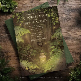 Tarjeta Boda encantada Forest Secret Garden Dream