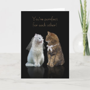 Tarjeta Boda / Enhorabuena por los amantes del gato