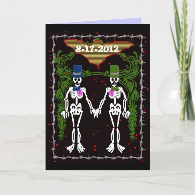 Tarjeta boda esquelético 2 (Anverso)