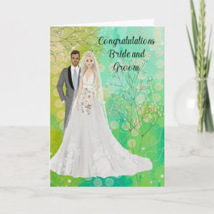 Tarjeta Boda felicita a Novia y Groom