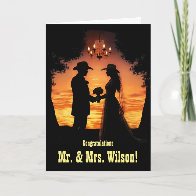 Tarjeta Boda Felicitaciones País Personalizado (Anverso)