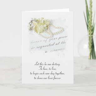 Tarjeta Boda Felicitaciones Pearl Heart