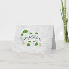 Tarjeta Boda Felicitaciones Por El Desplazamiento De Árbol