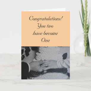 Tarjeta Boda - ¡Felicitaciones! Ustedes dos se han convert