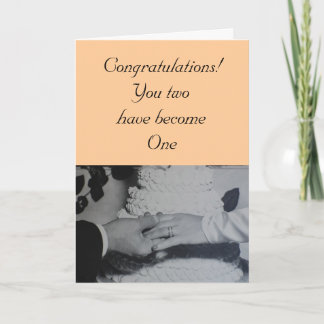 Tarjeta Boda - ¡Felicitaciones! Ustedes dos se han convert