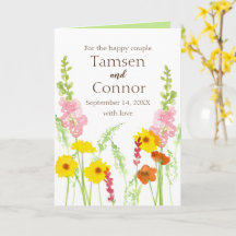 Boda Felicitaciones Wildflowers Personalizadas