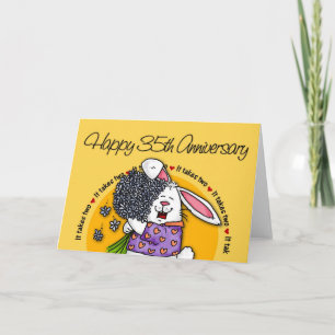Tarjeta Boda - Feliz 35º Aniversario