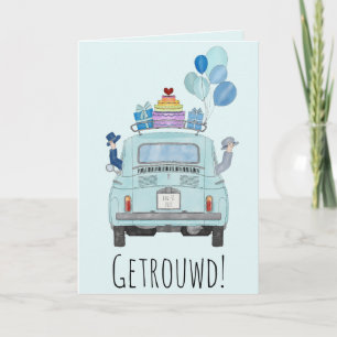 Tarjeta Boda Fiat 500 de la felicitación gay holandesa