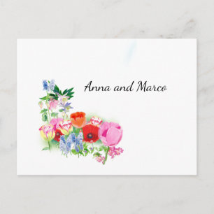 Tarjeta boda floral