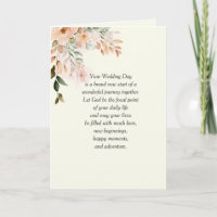 Boda floral con texto religioso
