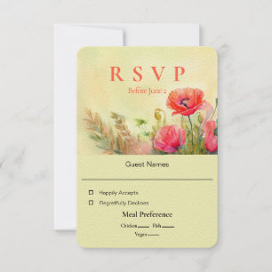 Tarjeta Boda floral de acuarela de primavera