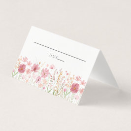 Tarjeta Boda floral de flor silvestre de otoño