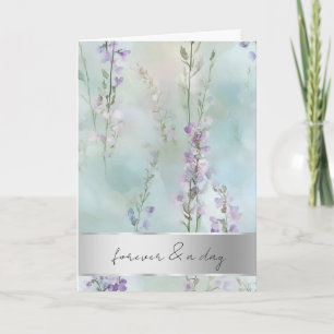 Tarjeta Boda floral de lavanda romántica