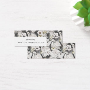 tarjeta Boda floral plateada romántica