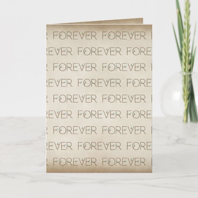 Tarjeta Boda Forever Floral Font (Anverso)