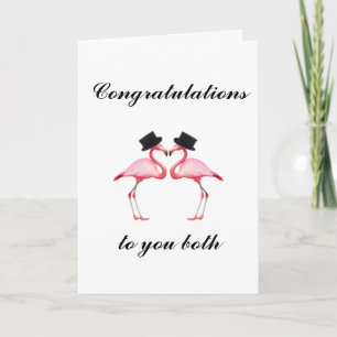 Tarjeta Boda Gay Flamingo Personalizada