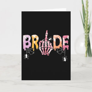 Tarjeta Boda Gótica Novia Esqueleto Spooky Halloween Jus