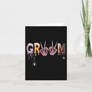 Tarjeta Boda gótico Spooky Halloween Skeleton Groom Jus