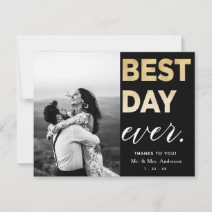 Tarjeta Boda Gracias Foto El Mejor Día De La Historia