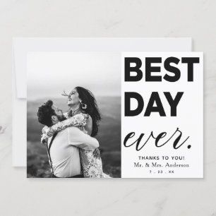 Tarjeta Boda Gracias Foto El Mejor Día De La Historia