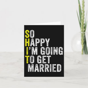 Tarjeta Boda gracioso Sarcástico Groom Bride Compromiso Ma