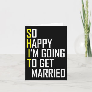 Tarjeta Boda gracioso Sarcástico Groom Bride Engagement We