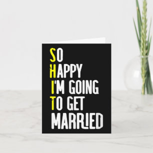 Tarjeta Boda gracioso Sarcástico Groom Bride Engagement We