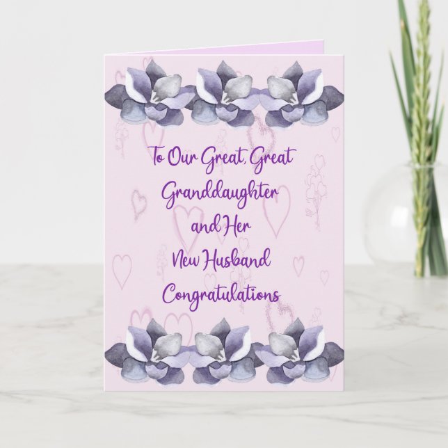Tarjeta boda Gran Abuela y Esposo (Anverso)