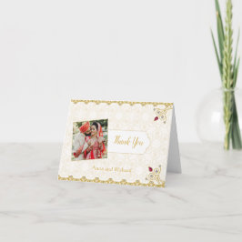 Tarjeta Boda hindú de fotos gracias