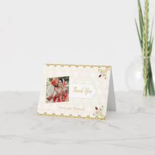 Tarjeta Boda hindú de fotos gracias