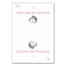 Tarjeta boda-Icono rosa de corazón-vegetariano