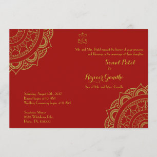 Tarjeta Boda india Garba Mehndi (Ganesh)